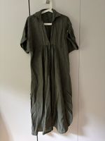 Zara lange Kleid kaki XS Linen