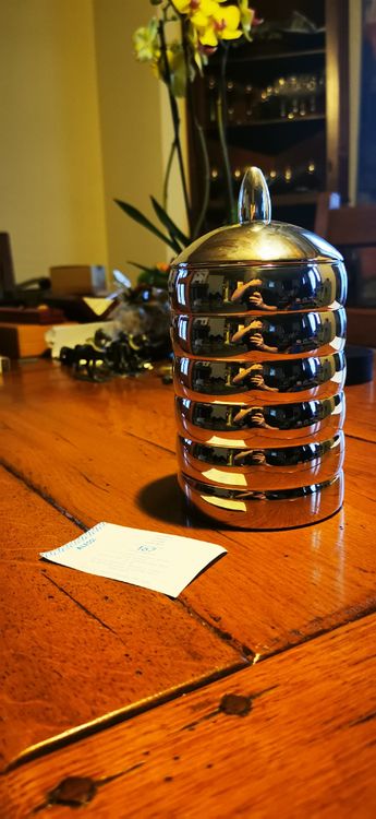 Alessi Kalistò 1 voorraadbus ø 11 cm rvs glans | Oldenhof
