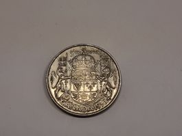Canada 50 Cents 1953 Elizabeth II Silber