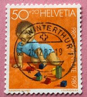 Nr.J 304 Kriechendes Kind Pro Juventute GESTEMPELT 1987  