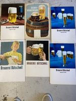 6 Werbeschilder von Kalender Brauerei Bärlocher Bütschwil