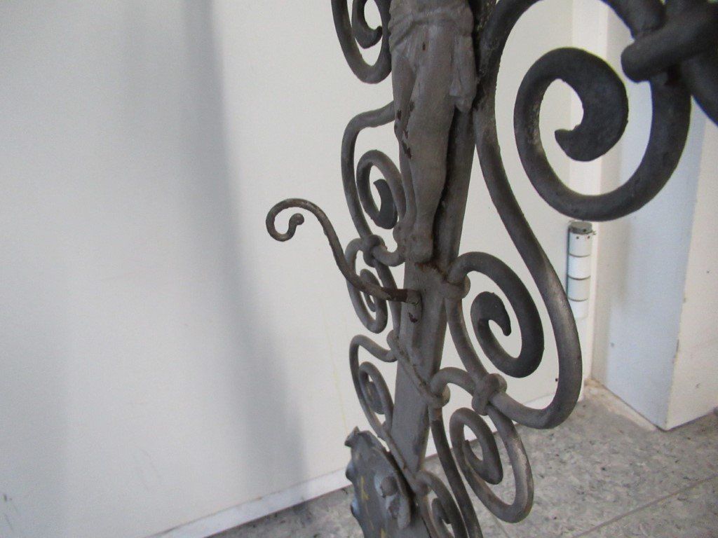 Sculture & Statue: Grabkreuz aus Eisen antik – Usato da Flums venduto da Flumsantik 4