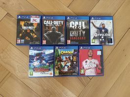 Lot de 7 jeux PS4  Très bon état  Version française