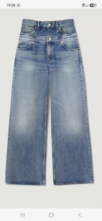 Jeans Sandro double taille haute bleu  femme Taille 38