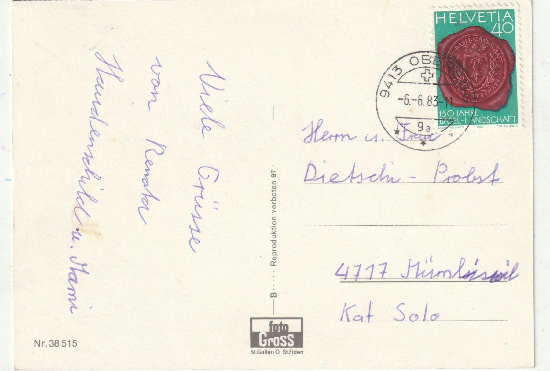Cartoline postali: Appenzeller Streichmusik – Usato da Lumbrein venduto da made02 1