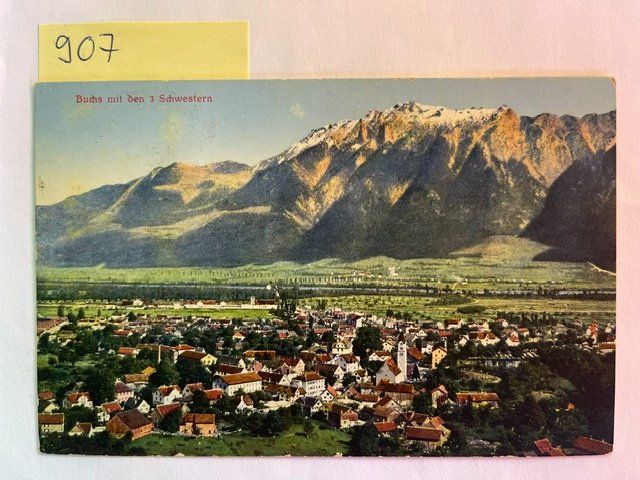 Ansichtskarten: alte Ansichtskarte Buchs SG mit den 3 Schwestern – Gebraucht aus Niederwil AG von dahu75