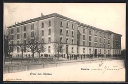 AK Herisau, Blick zur Kaserne, 1907
