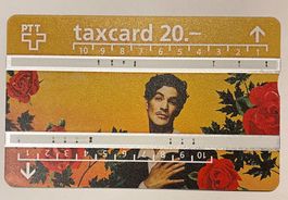 taxcard 20.-  /  Mann zwischen Rosen