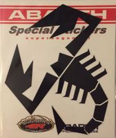 Abarth Skorpion Aufkleber 15.5cm schwarz AUSVERKAUF