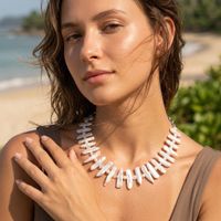 Keshi Perlenkette mit Bergkristall - Sterling Silber