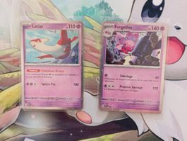 2 Cartes Pokémon Latias et Forgelina Holo Promo FR