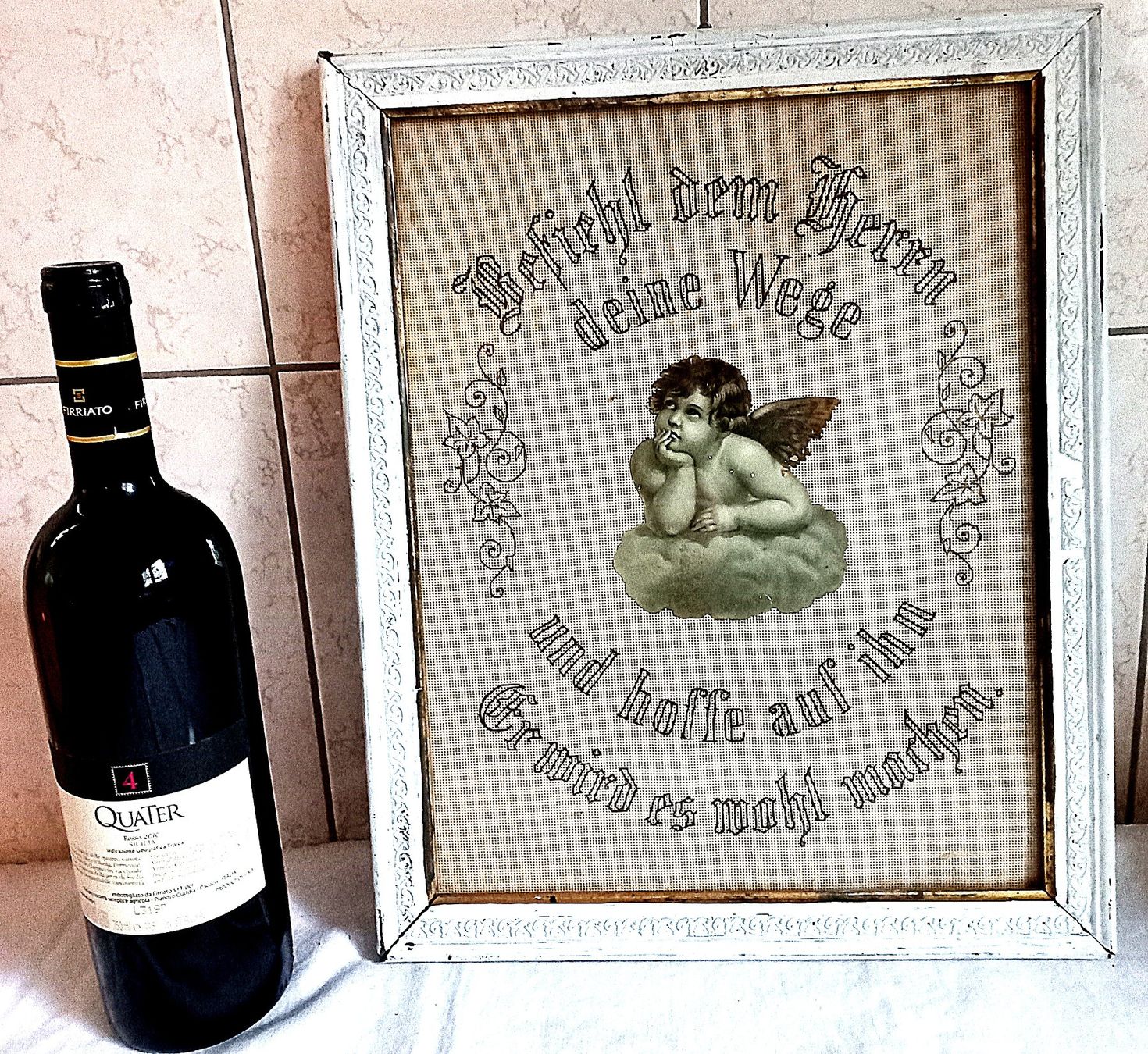 Foto & Immagini: Bild gestickt mit Gothic Engel – Usato da Baar venduto da 2cvbaar