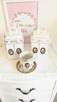 Vintage Antik Dosen Porzellan Rosen Vorratsdosen Shabby Chic
