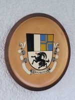 Vintage Wandteller Wappenschild GRAUBÜNDEN 70er Jahre 