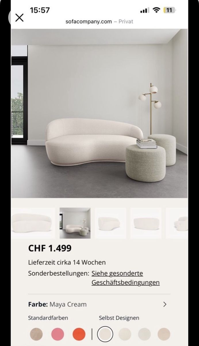 Divani: Sofa von Sofacompany boucle Nierenform – Usato da Zürich venduto da Colorazul 6