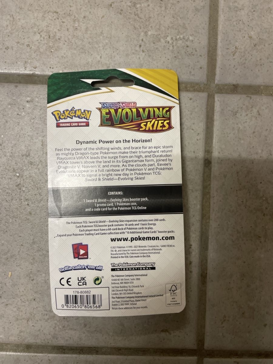 Pokémon Carte collezionabili: Evolving Skies 1er Blister mit Eevee Promo – Nuovo e nell'imballaggio originale da Bazenheid venduto da Toulouse12 1