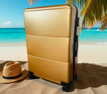 PC TSA Koffer Reisekoffer Gr. XL gateBAG 77cm GOLD NEU