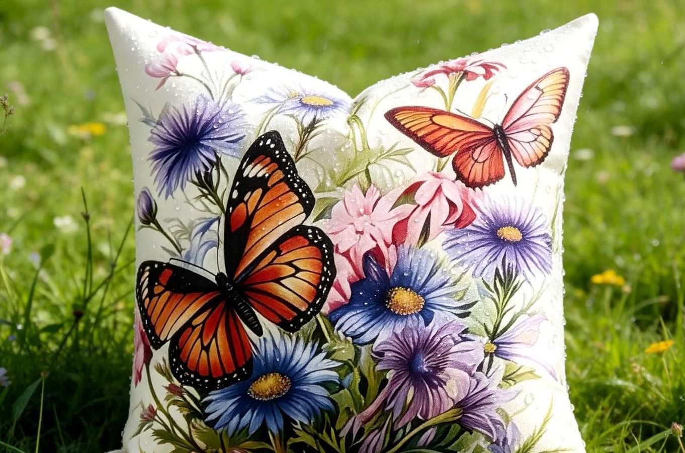 Cuscini: Kissenhüllen Outdoor 4er-Set 50x50cm – Nuovo e nell'imballaggio originale da Adlikon b.Regensdorf venduto da MK-VORHANGSERVICE 1