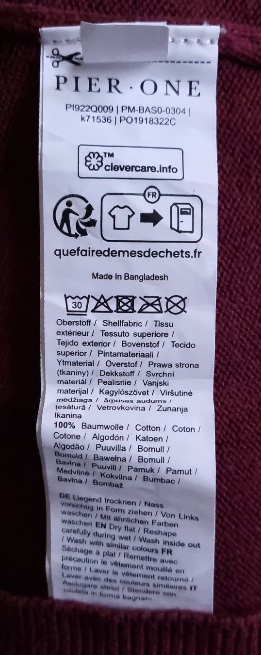 Maglioni & Felpe: Herren-Strickpullover XL, Pier One, weinrot – Nuovo (secondo la descrizione) da Schliern b. Köniz venduto da hirondelle276 2