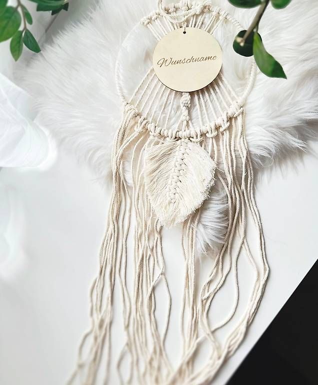 Tutte le decorazioni: Boho makramee Traumfänger personalisiert  – Usato da Glis venduto da KubEmma.ch 1