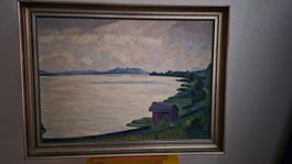 Ernst Samuel Geiger Bielersee mit St. Petersinsel