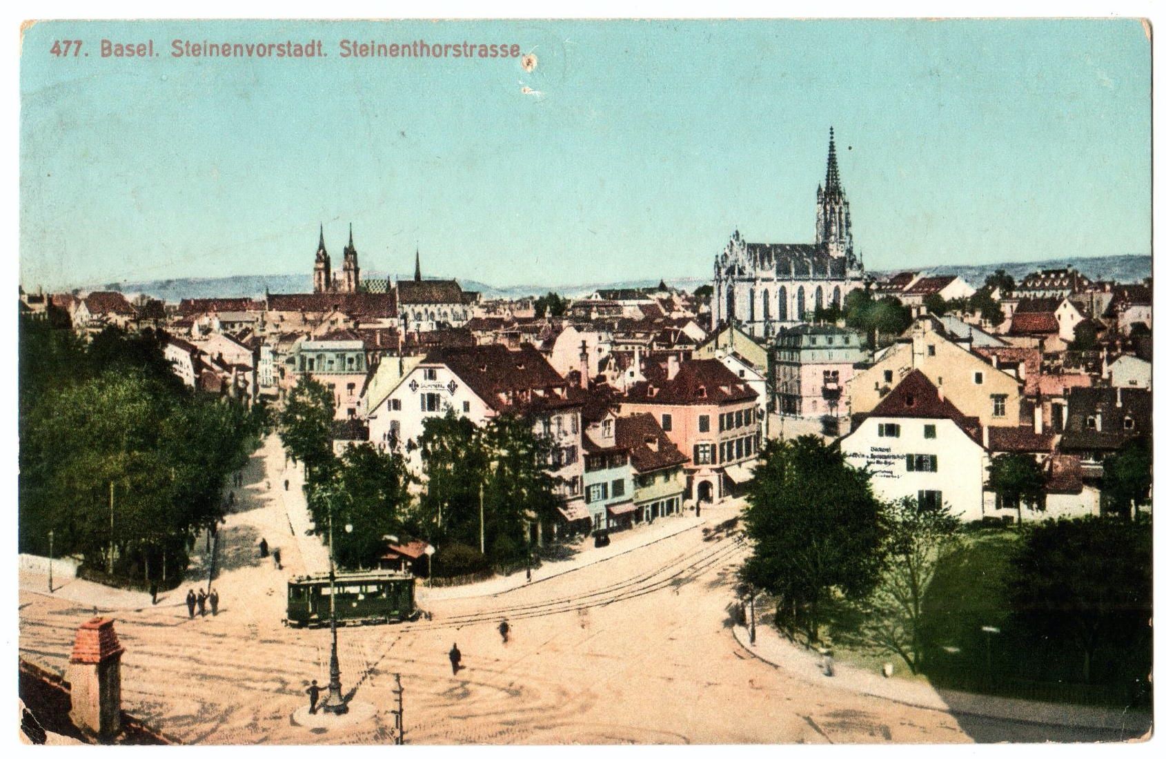 Cartoline postali: Birsfelden - Aushilfsstempel - Basel Steinenthorstrasse – Usato da Chavornay venduto da 4dphila