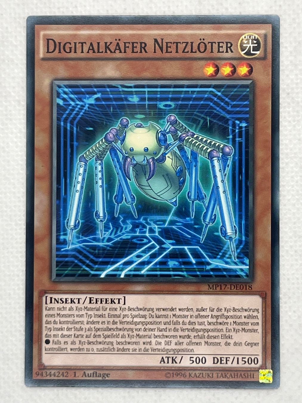Yugioh Carte collezionabili: Yu-Gi-Oh! Digitalkäfer Netzlöter MP17-DE018 Deutsch Common 1 – Usato da Hinterkappelen venduto da Kim1992