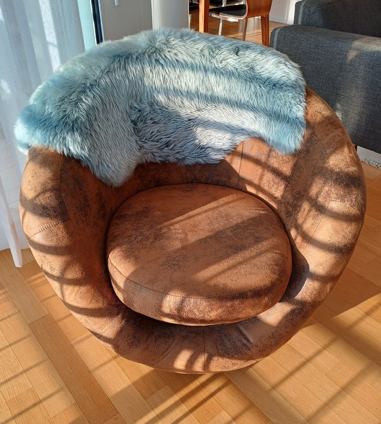 Sessel: Drehsessel Wildleder – Neu (gemäss Beschreibung) aus Hohenrain von Lala539 7