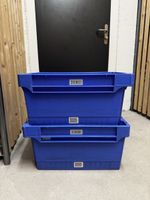 Stapelboxen blau 10 Stück Kunststoff gebraucht 