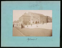 Fotografie Rosswein, Marktplatz mit Hote