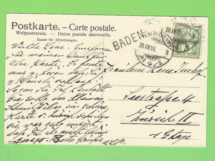 Cartoline postali: Baden, Partie an der Limat – Usato da Zürich venduto da t24_de 1