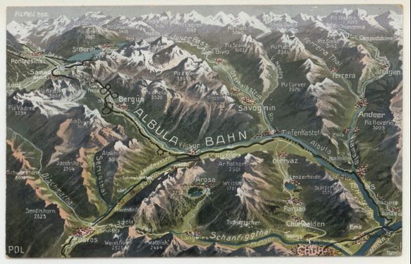 Albula-Bahn, Panorama Karte um 1910 (Gebraucht) in Steinen für CHF 1 ...