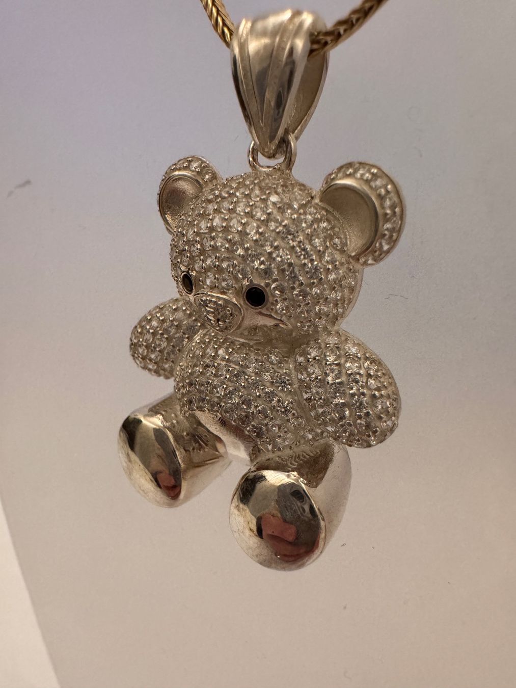 Anhänger: 925 Sterling Silver Teddy Bear Cubic Zirconia 3D – Neu und originalverpackt aus Bern von Javero 1