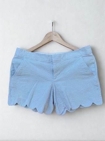 Shorts femme bleu rayé taille S état neuf
