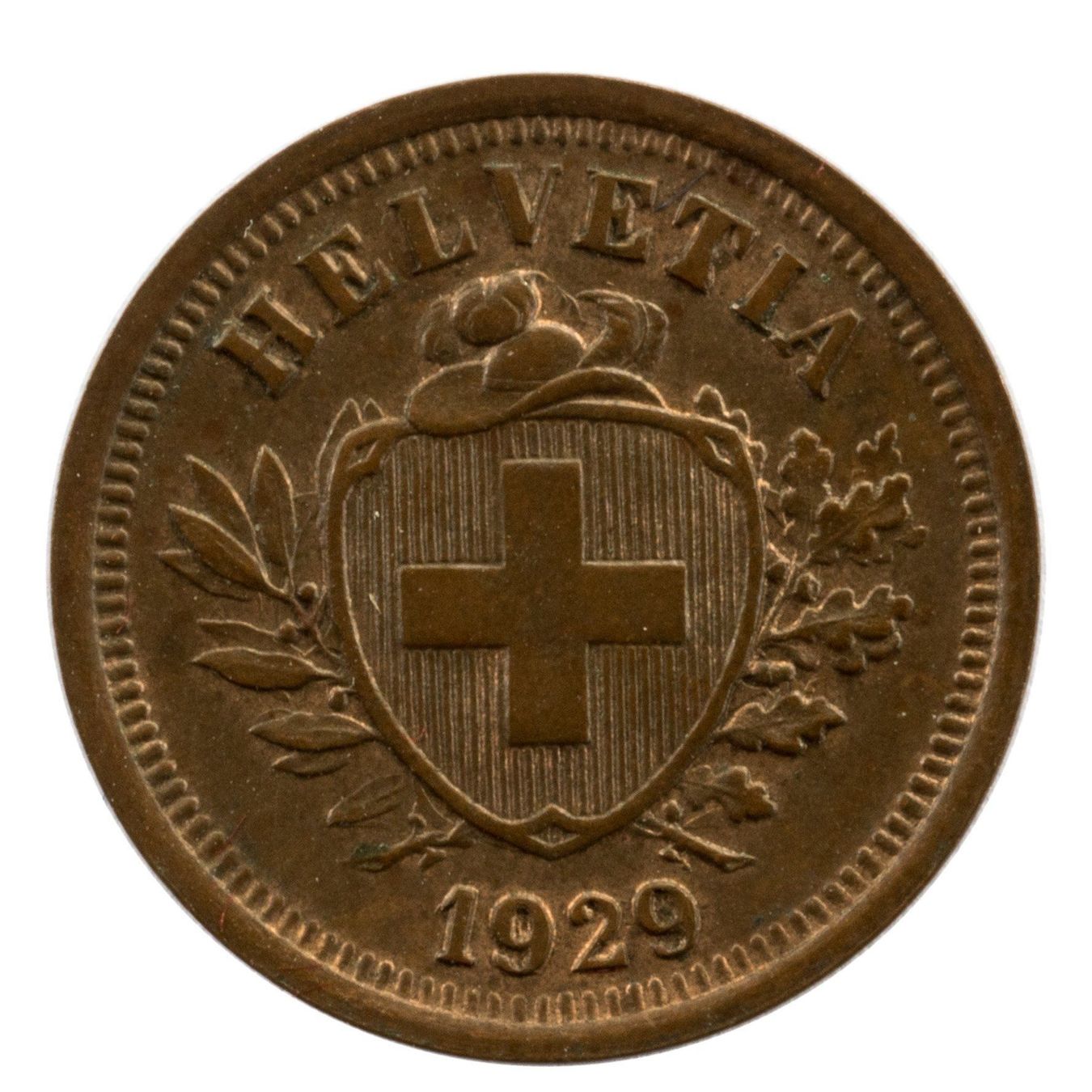 Tutti le monete: Schweiz / Suisse - 1 Rappen - 1929 STGL – Usato da Rotkreuz venduto da Swiss-Coins