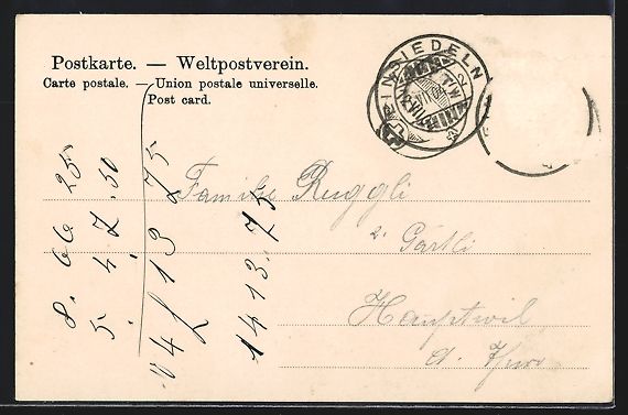 Cartoline postali: AK Maria Einsiedeln, Blick zum Kloster – Usato da Berlin venduto da bartko-reher 1