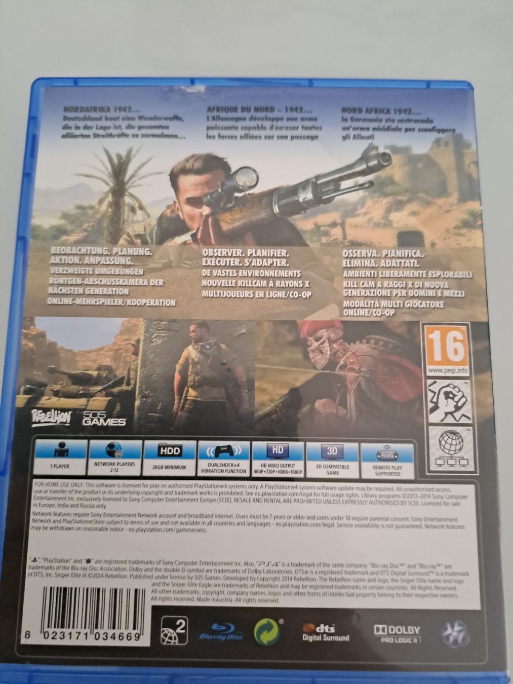 Giochi: Sniper Elite III, PS4 Spiel – Nuovo (secondo la descrizione) da Dietikon venduto da Aro79 3