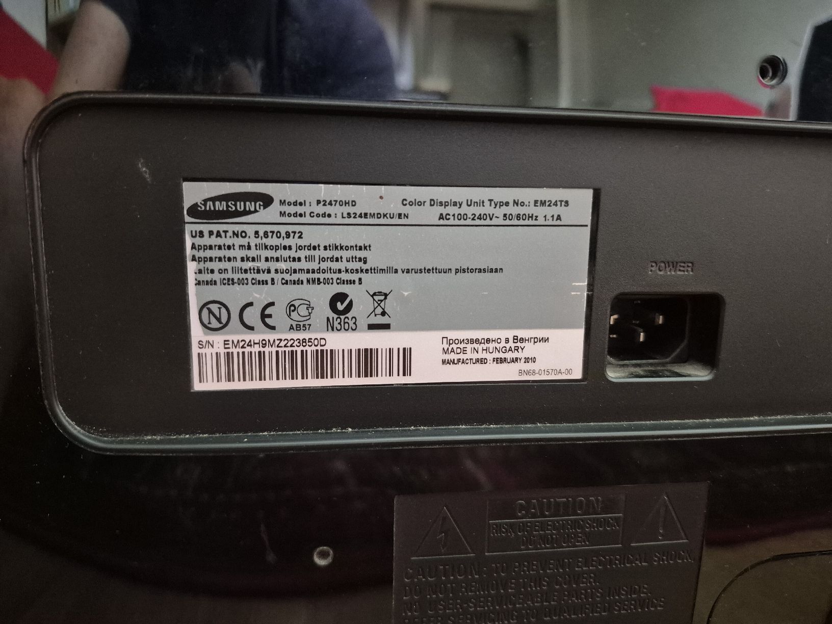 Samsung Monitore: Monitor Samsung SyncMaster P2470HD – Gebraucht aus Dietwil von cha_7s5v 2