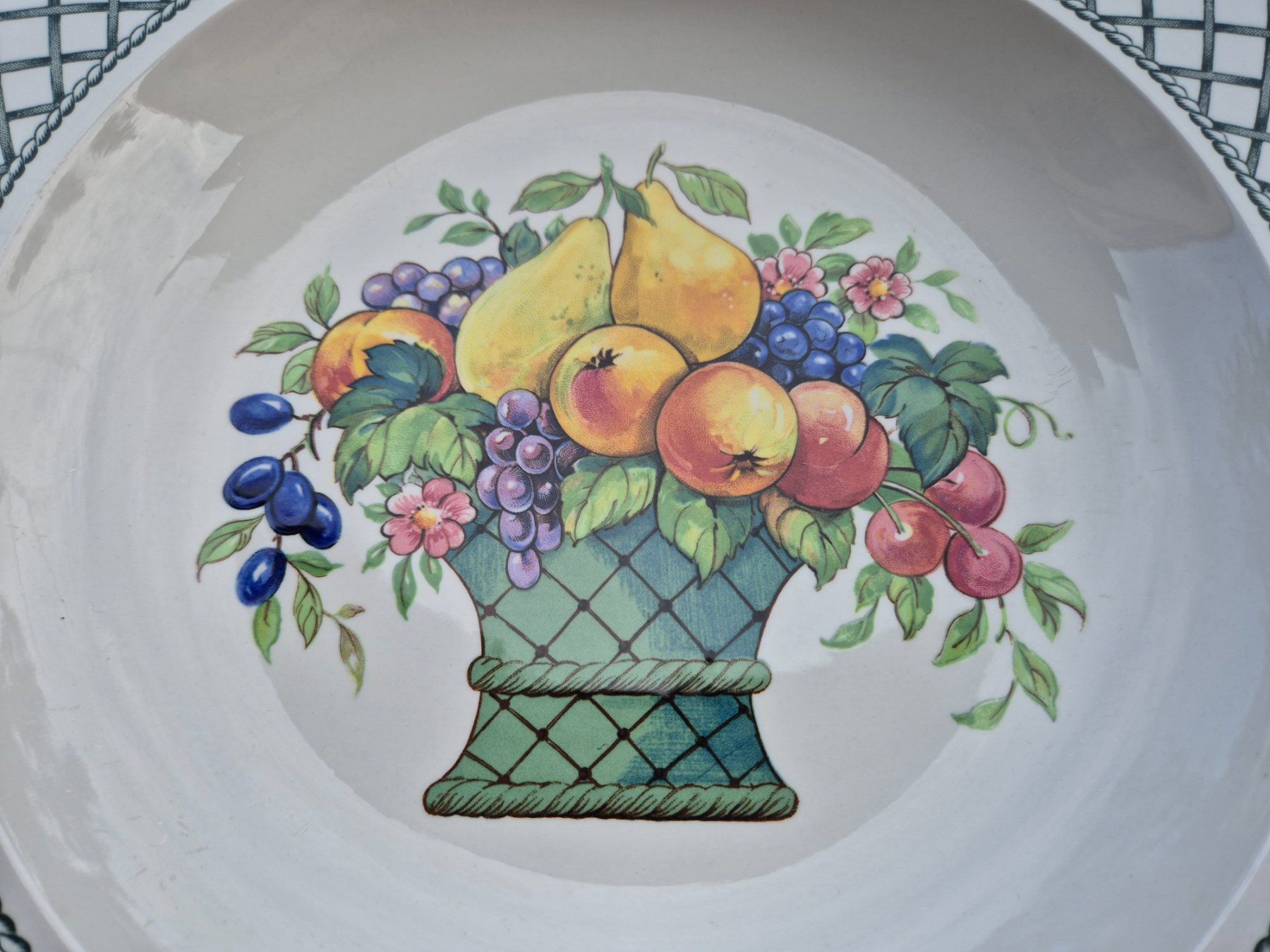 Villeroy & Boch Ciotole: Servierteller mit Früchtekorb-Motiv, Vileroy&Boch – Nuovo (secondo la descrizione) da Bern venduto da aronari 3