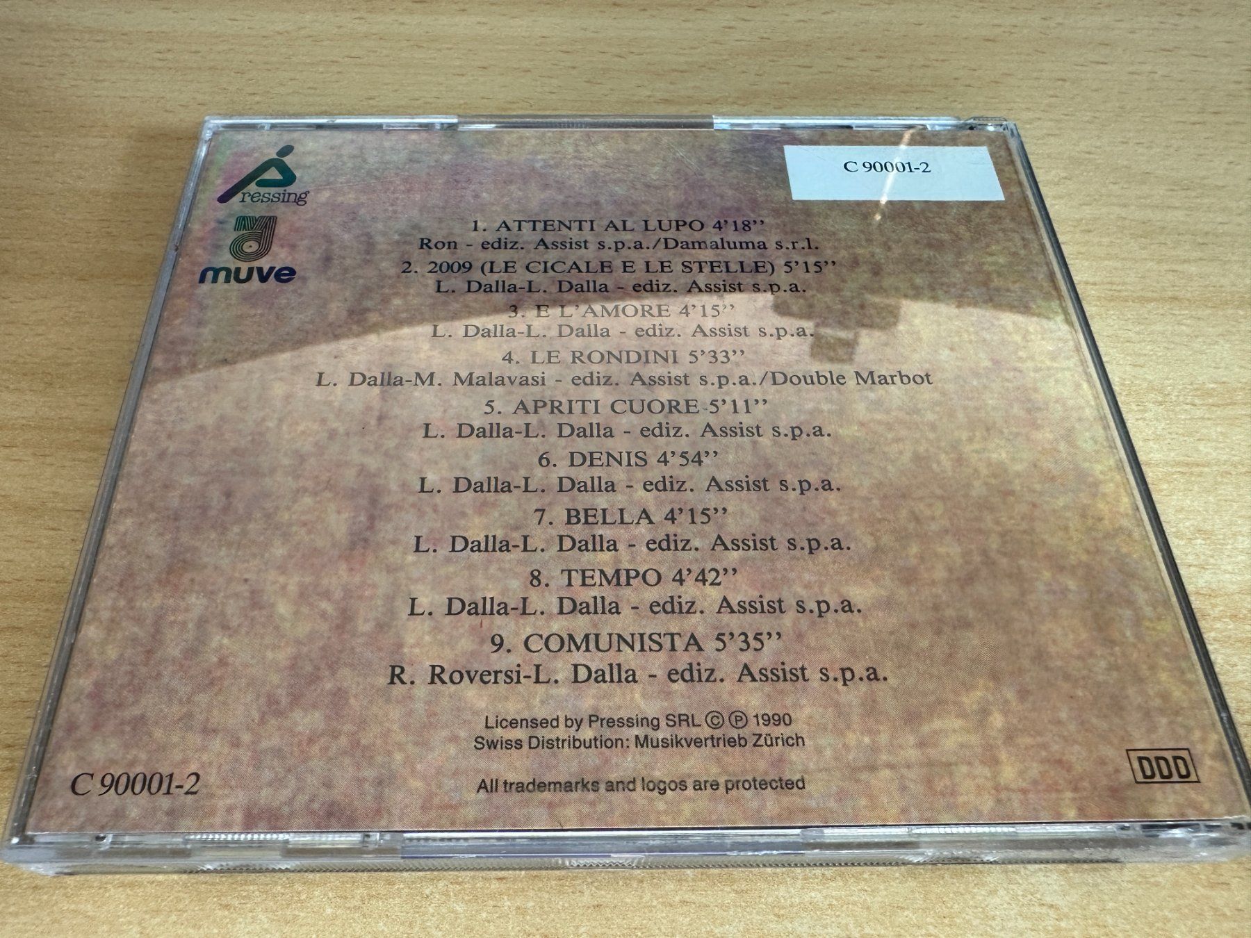 CDs: B2 Lucio Dalla – Cambio – Gebraucht aus Rikon im Tösstal von Alpenmutz 1