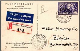 CH - Flugpost - Flugpostkarte 1941 nach Zürich
