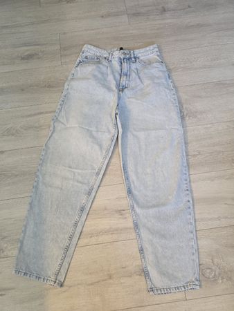 Helle Mom Jeans, Vintage Look, Grösse 36 