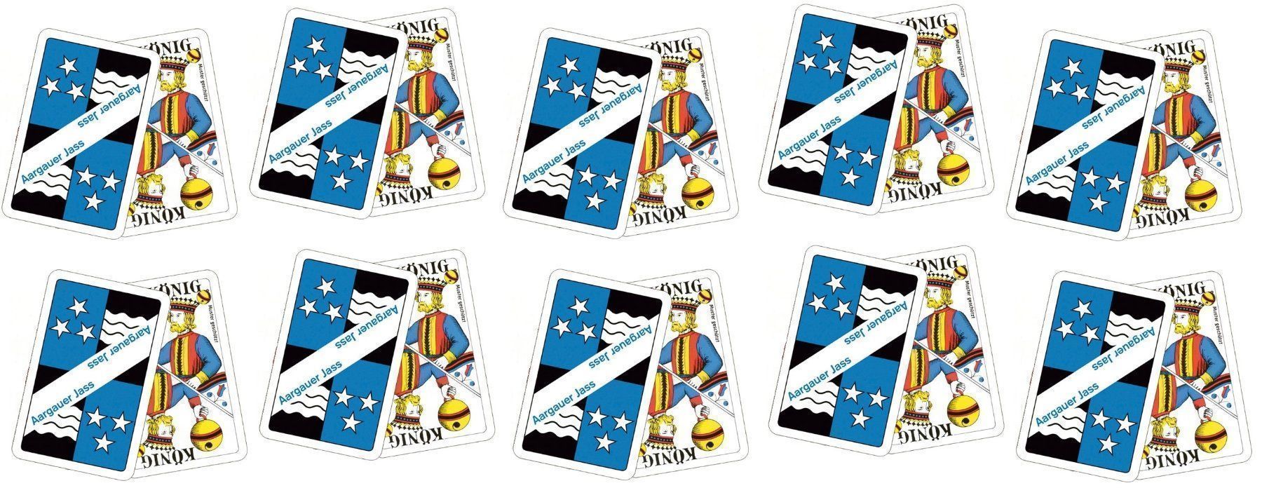 Giochi: Jass Karten AARGAU, 10er - Pack ! – Nuovo e nell'imballaggio originale da Humlikon venduto da GX30 1