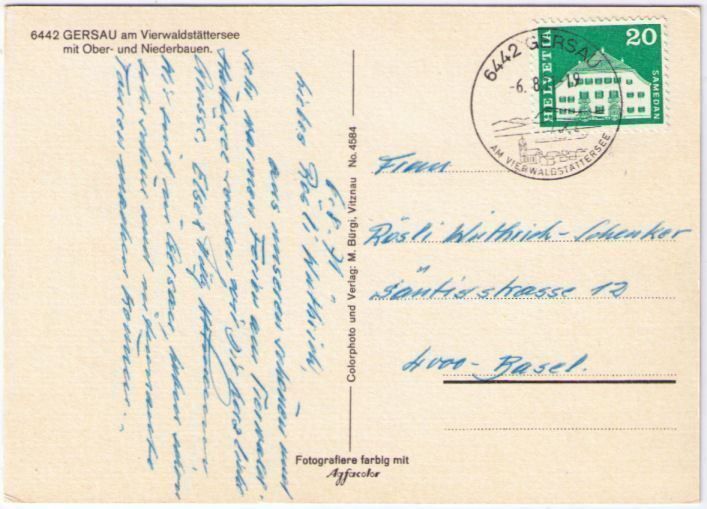 Cartoline postali: Gersau – Usato da Binningen venduto da Mountainrider 1