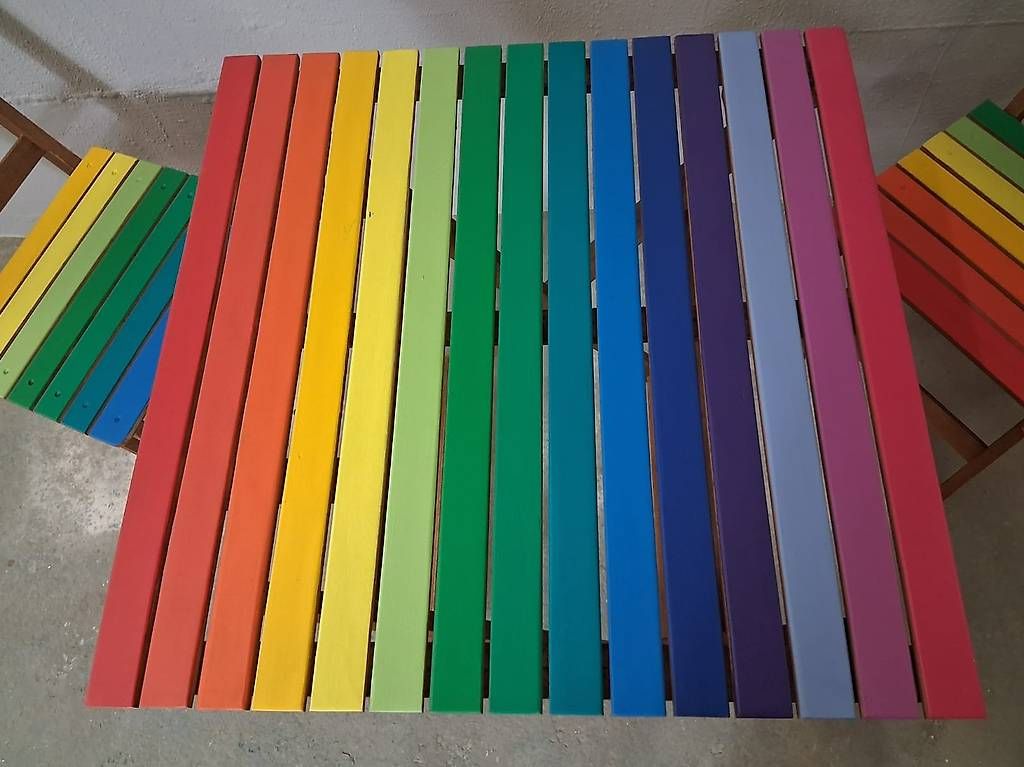 Set di tavolo e panche: Gartentisch mit zwei Stühlen - Upcyclet – Usato da Worb venduto da BeNa_vr79 3