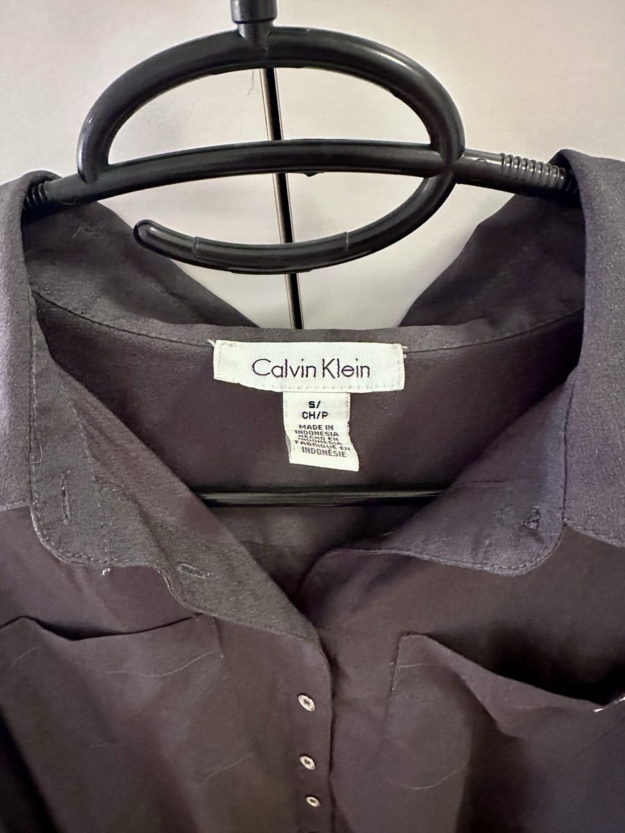 Calvin Klein Camicette: Calvin Klein Bluse grau Gr. S – Usato da Blumenstein venduto da Thunerin_1987 2