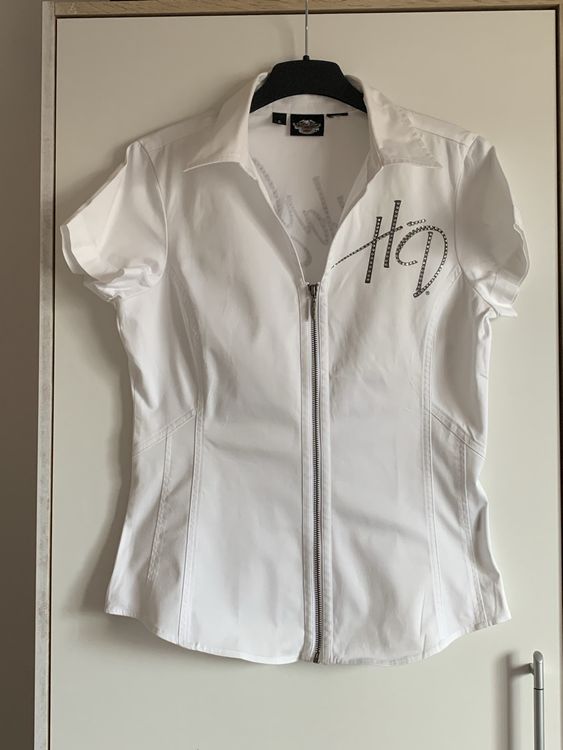 Harley Davidson Bluse Grösse S weiss 1