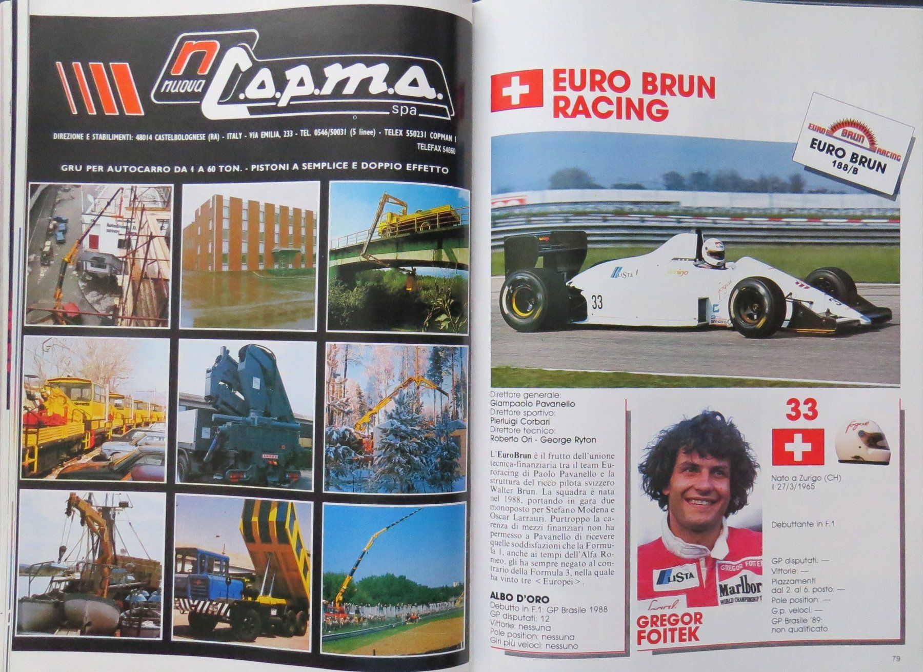 Documenti: Programm Formel 1 in Imola von 1989 – Usato da Ettingen venduto da campione_1 3
