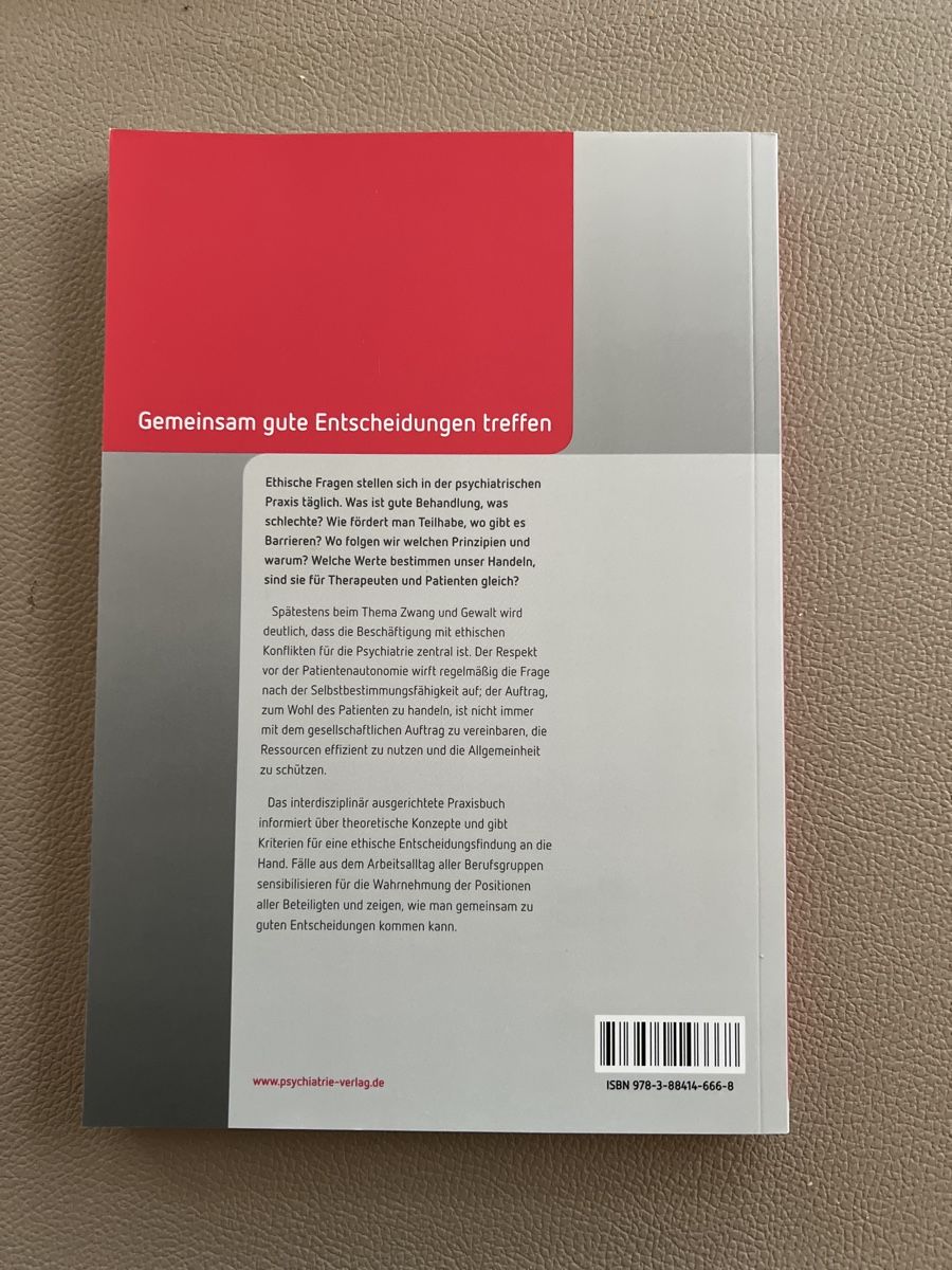 Libri: Ethik in der Psychiatrie - Praxisbuch – Nuovo (secondo la descrizione) da Schaffhausen venduto da azo_k6th 1