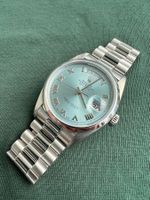 ROLEX Day Date Platin, Eis Blau / Türkis, 18206 President